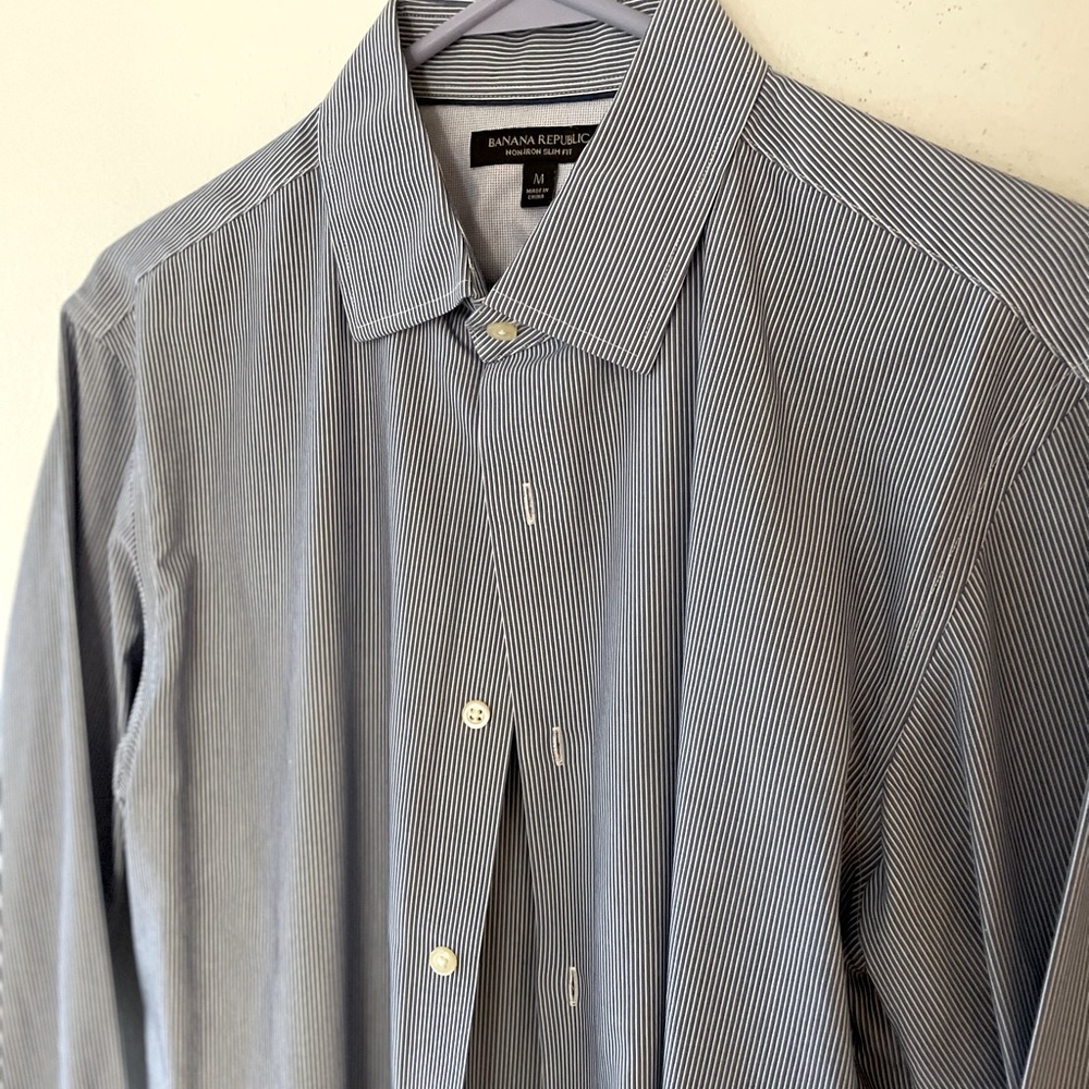 Banana Republic Striped No-Iron Dress Shirt (Like New)
